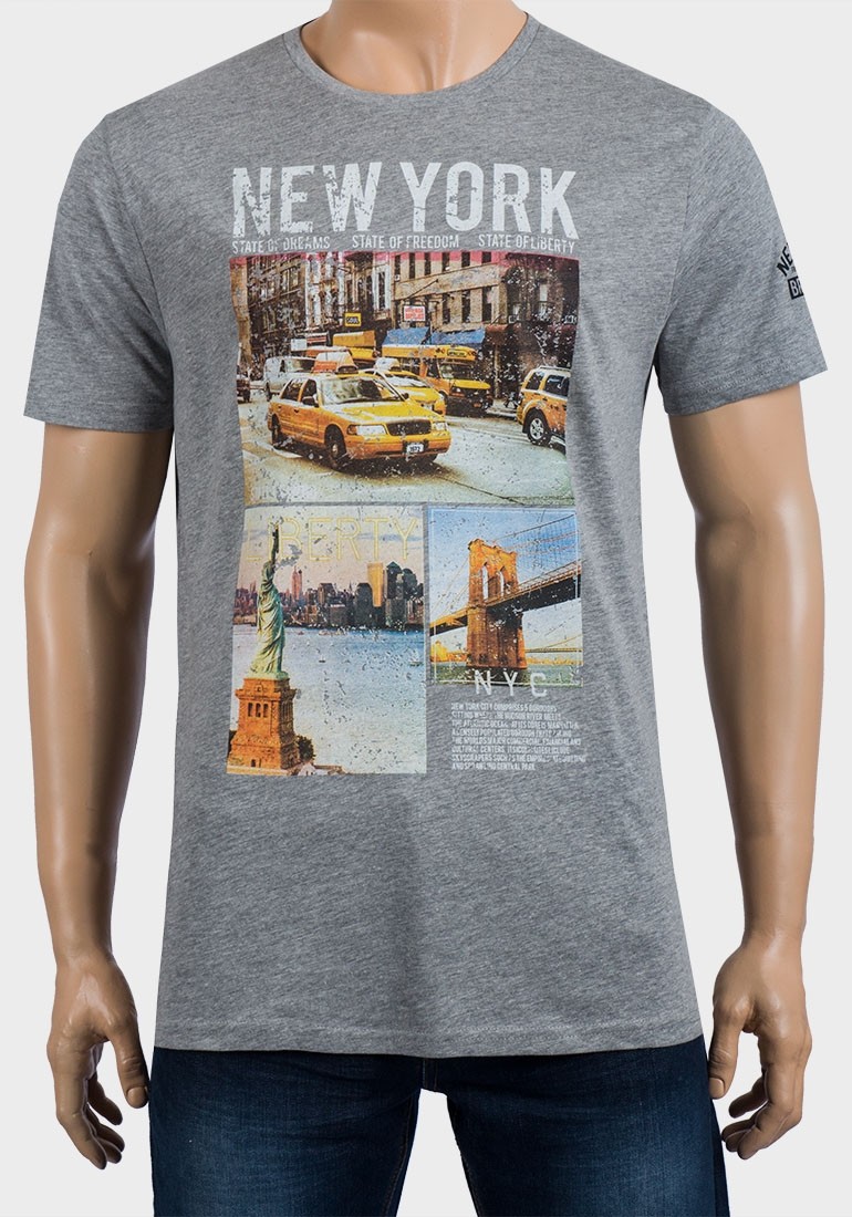 Brave Soul Mens New York City Retro Print T-Shirt